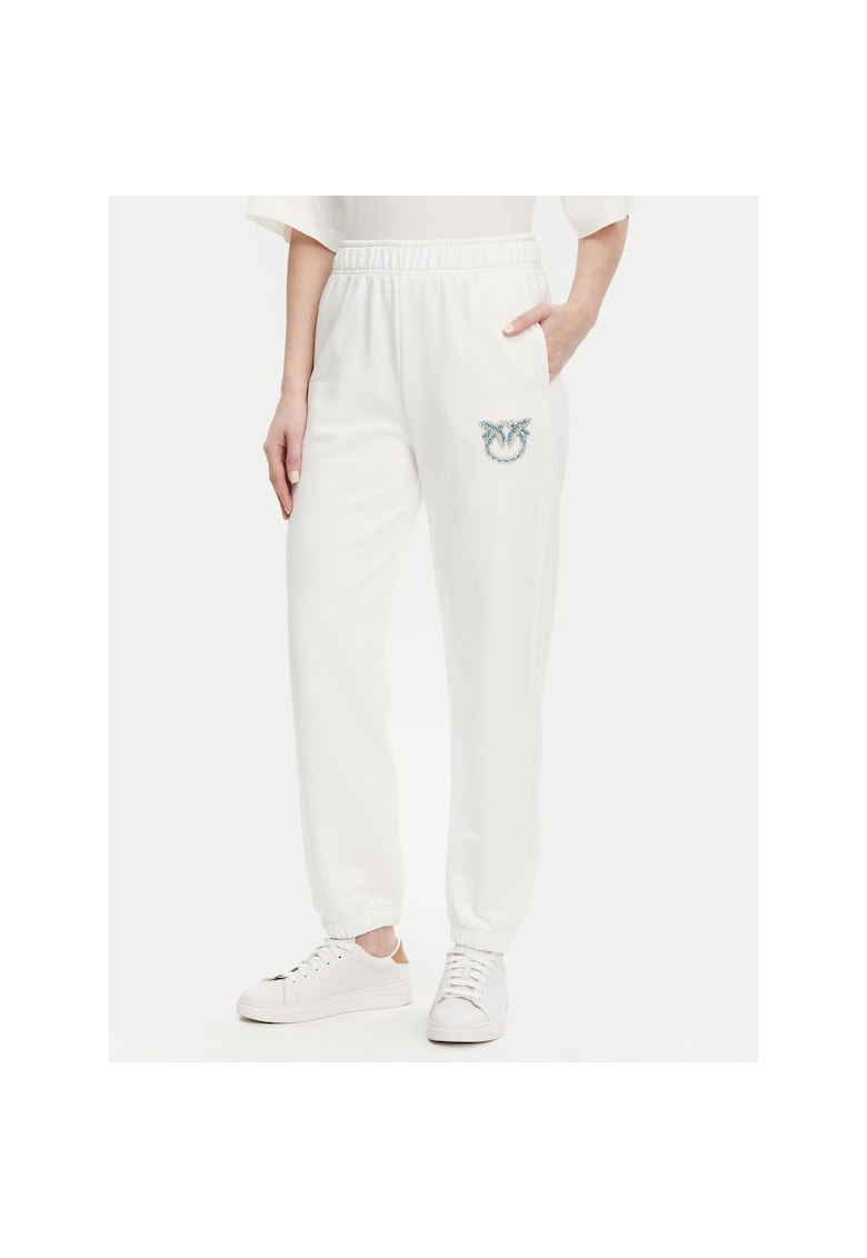 Pantaloni de trening dama alb