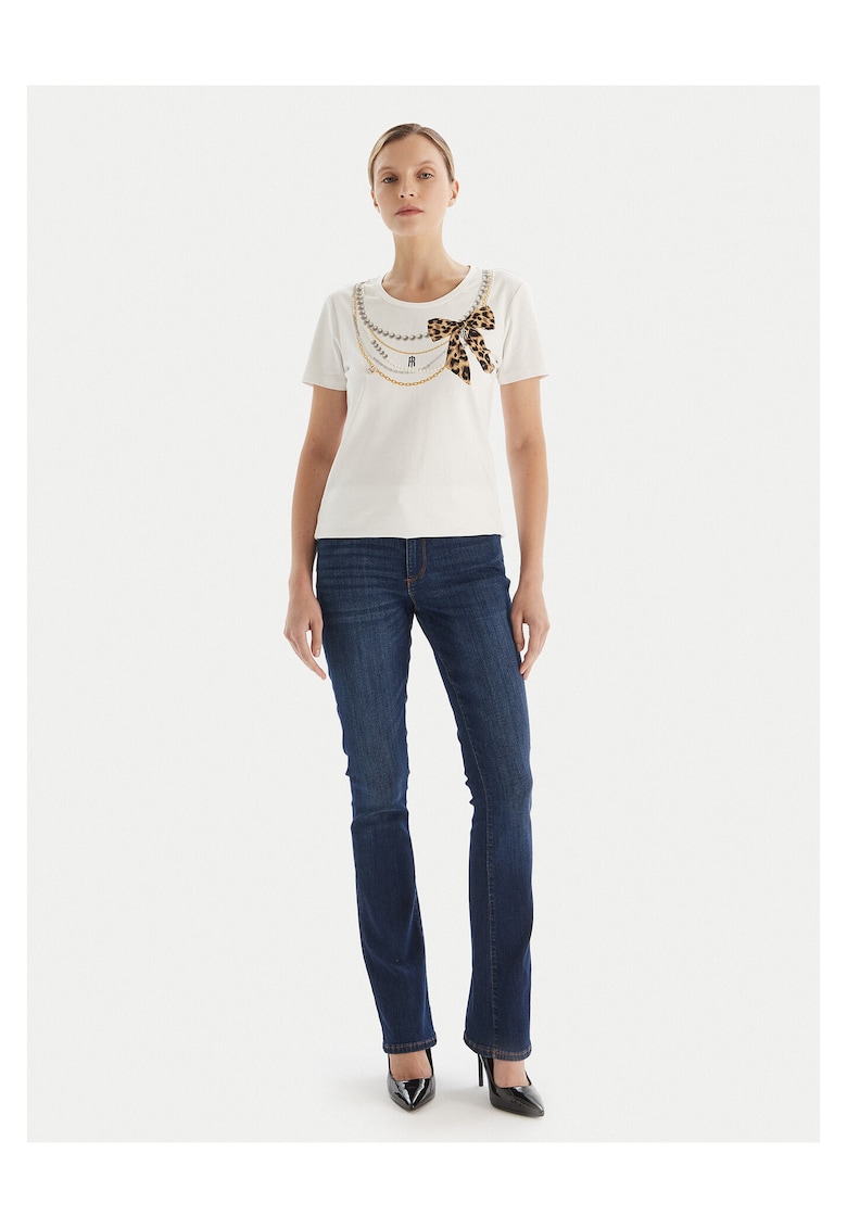Fracomina Tricou dama alb - din bumbac