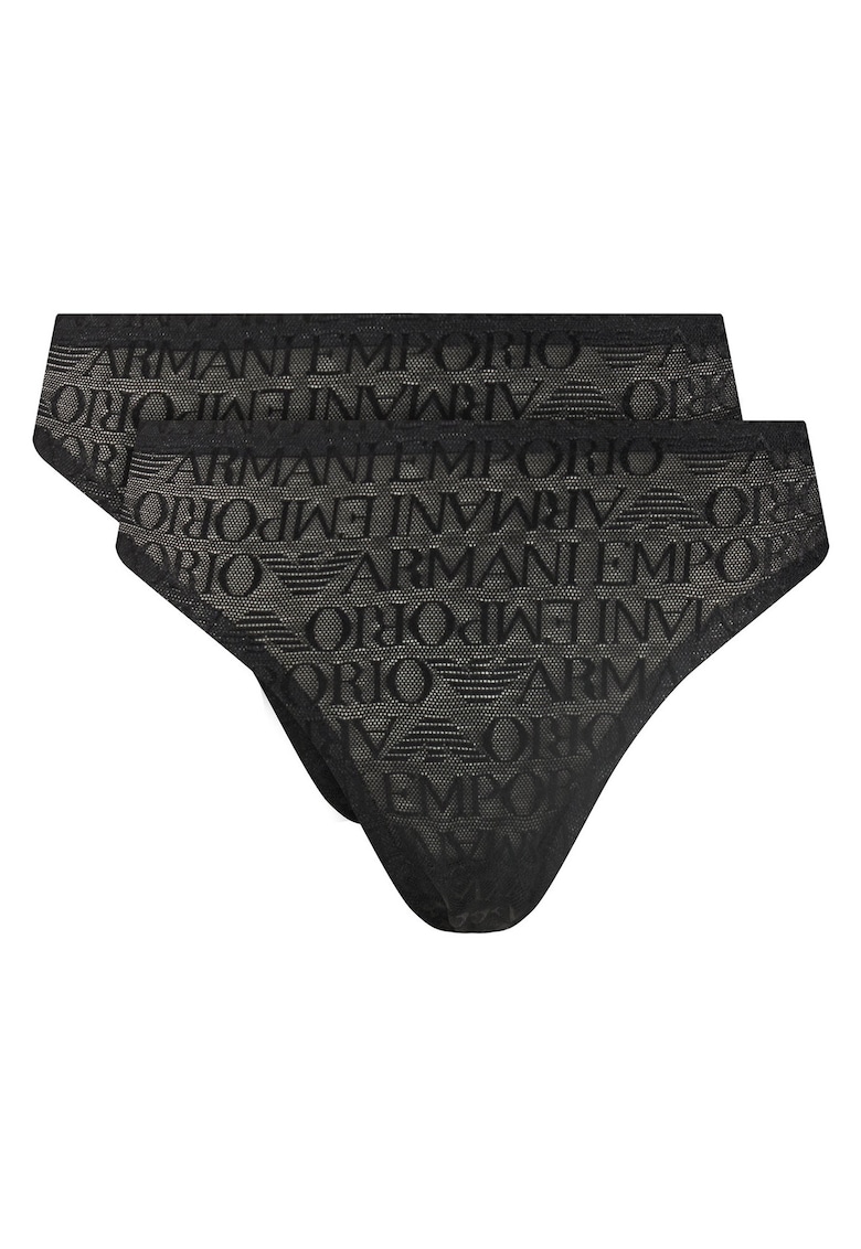 Set chiloti brazilieni dama negru - bumbac