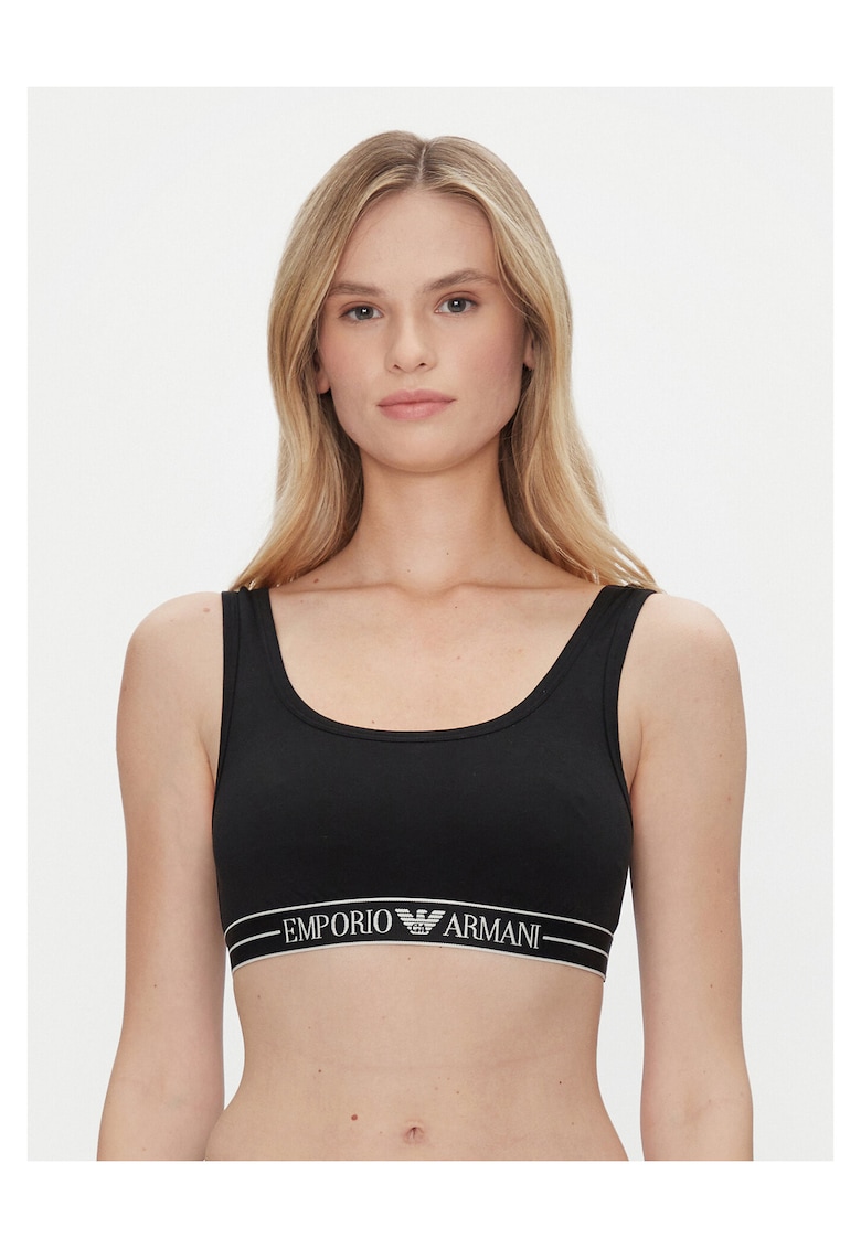 Sutien tip top dama Negru - Bumbac