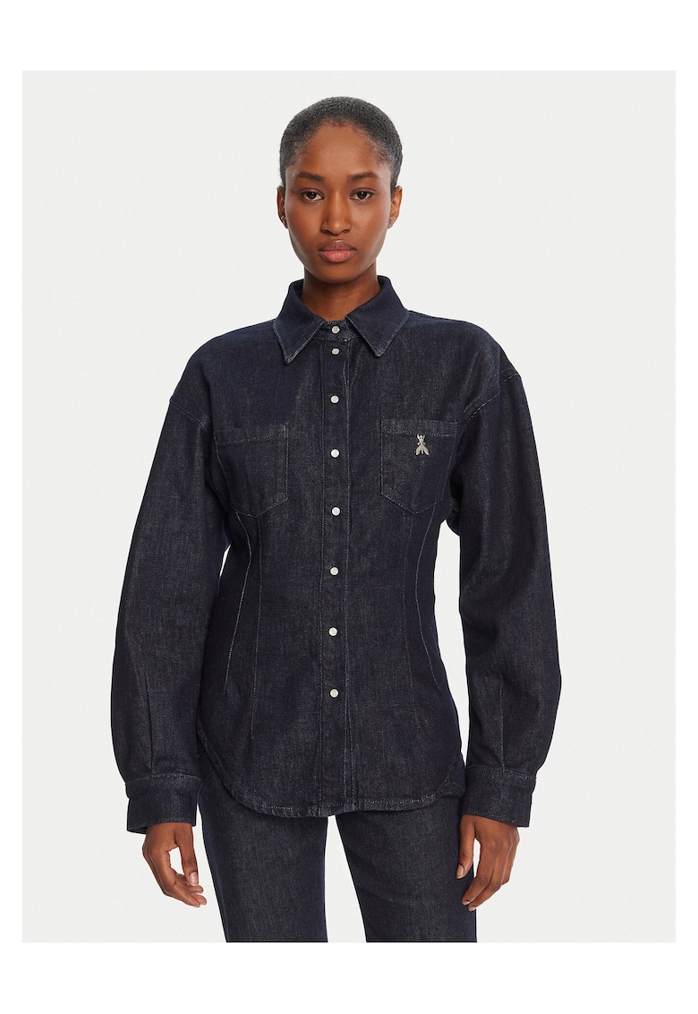 Camasa din denim pentru femei bleumarin