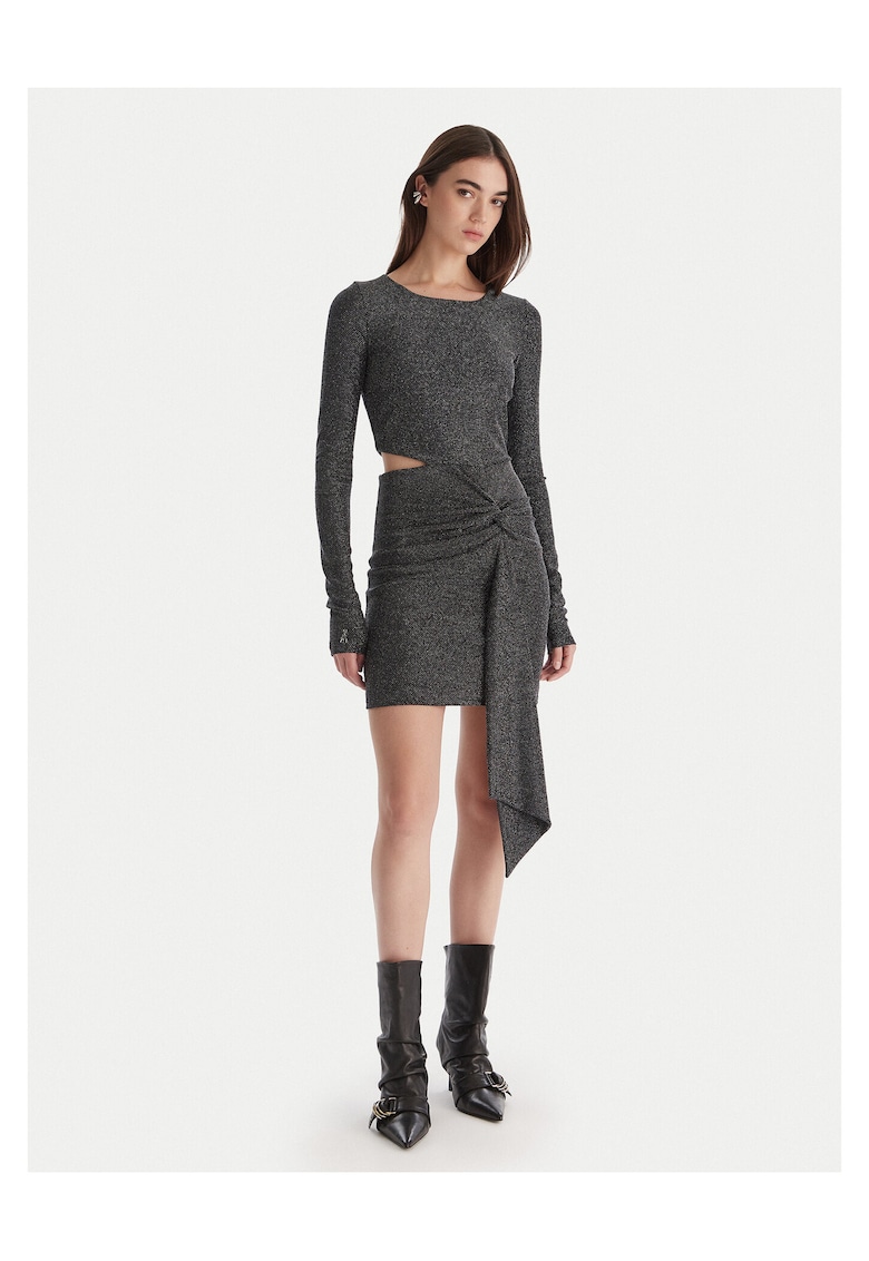 Rochie model 2A2972 J340 - negru cu detalii argintii