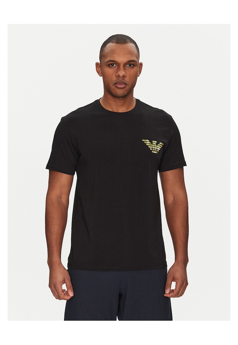 Tricou Barbati - Emporio Armani - Bumbac - Negru -