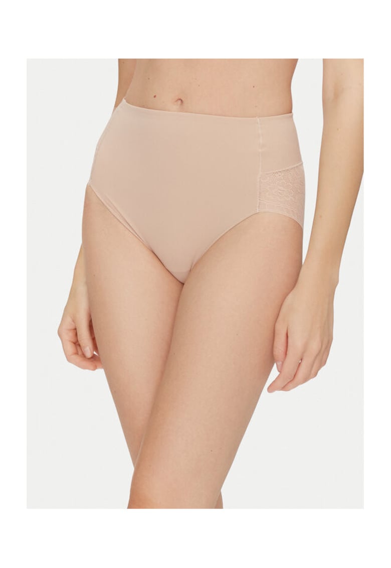 Chiloti clasici dama talie inalta - bej - lenjerie intima -