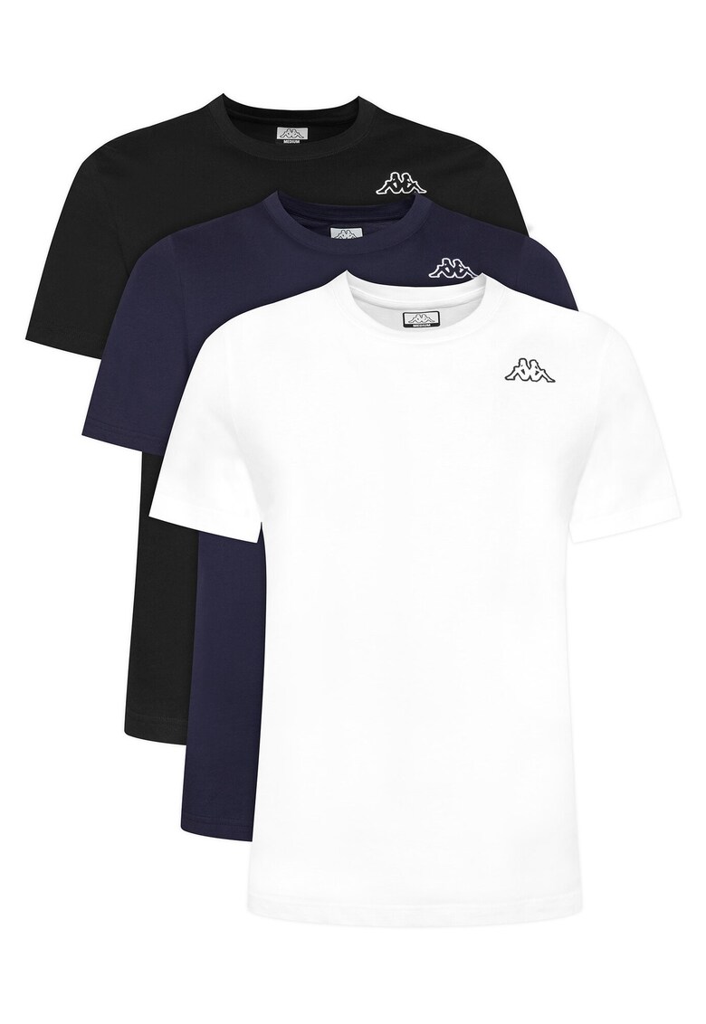 Set tricouri barbatesti negru - alb - bleumarin - bumbac