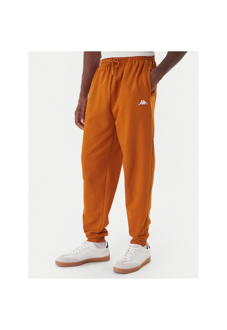 Pantaloni sport barbati portocalii - material confortabil