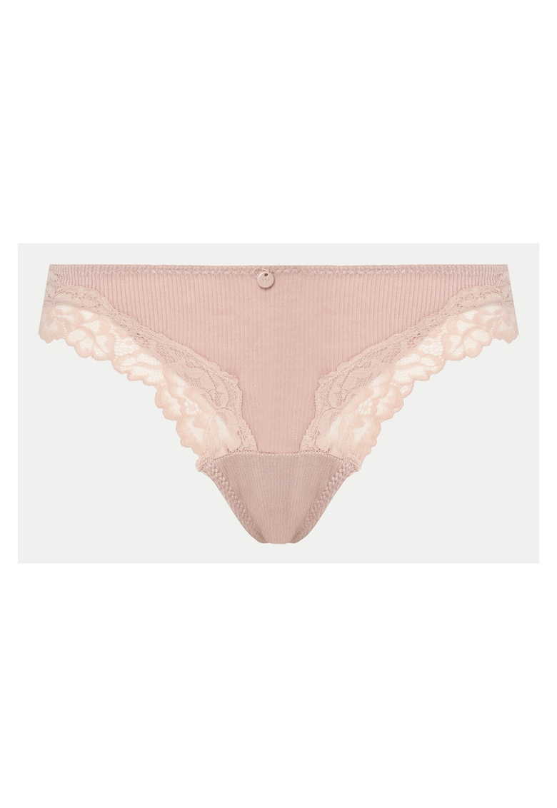 Chiloti tanga dama roz - material modal