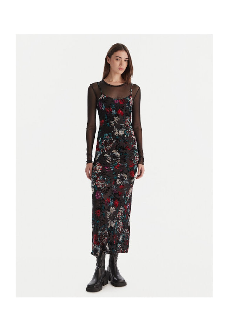 Rochie casual dama negru - din material confortabil