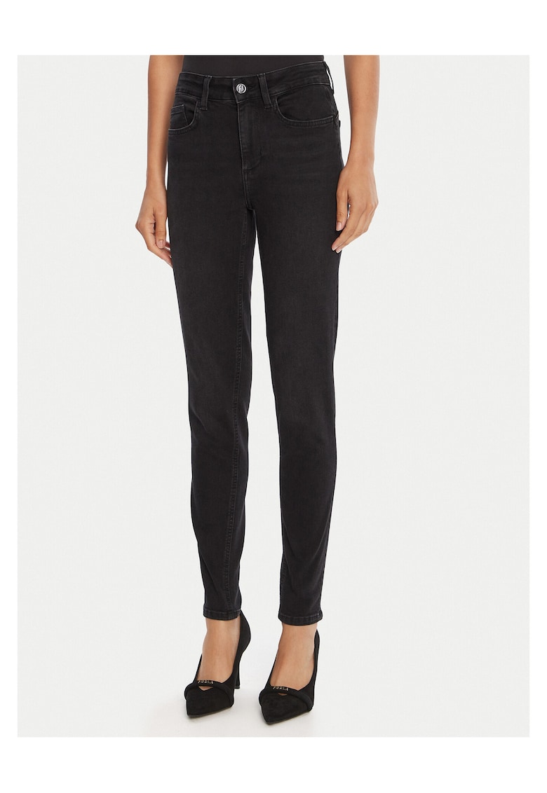 Blugi de dama negru - model skinny-fit