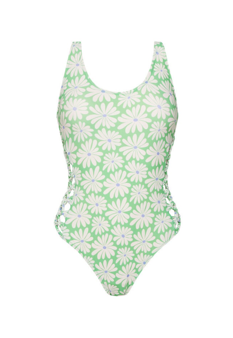 Costum de baie dama - Alb/Verde