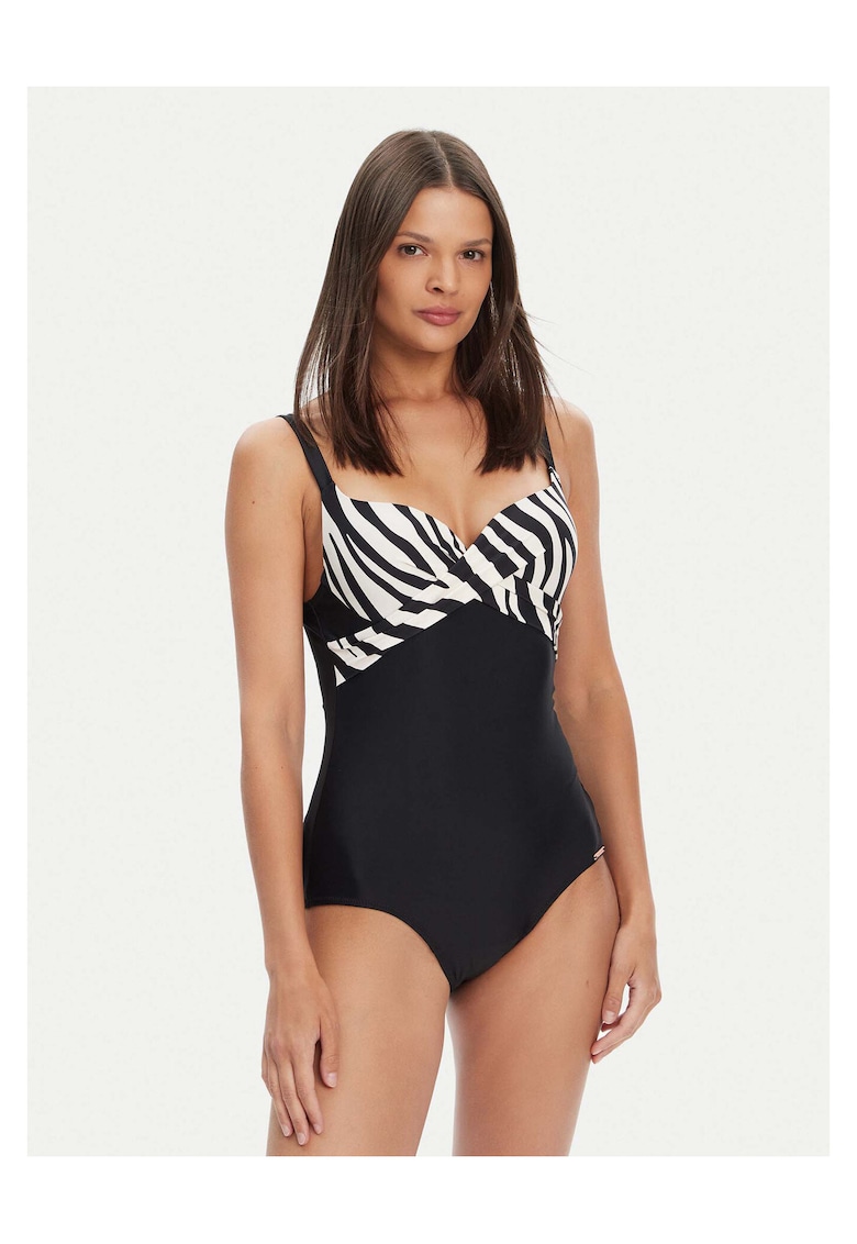 Costum de baie dama negru-alb