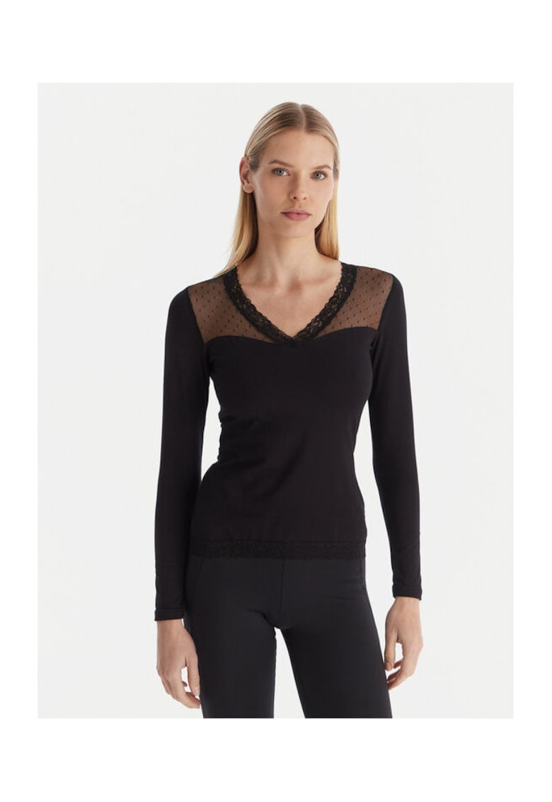 Bluza de Pijamale dama - negru - moale