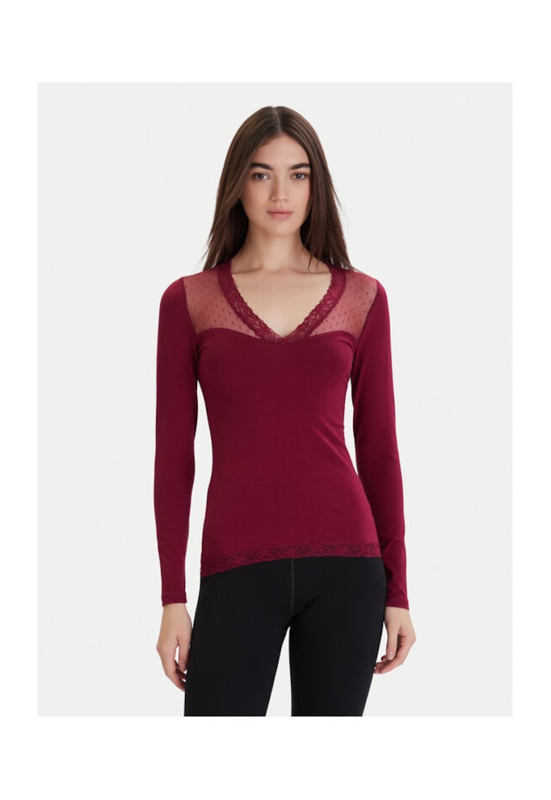 Bluza de pijama de dama roz - din material moale