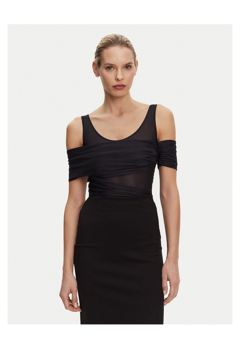 Body-uri de dama negru - fabricat din material elastic
