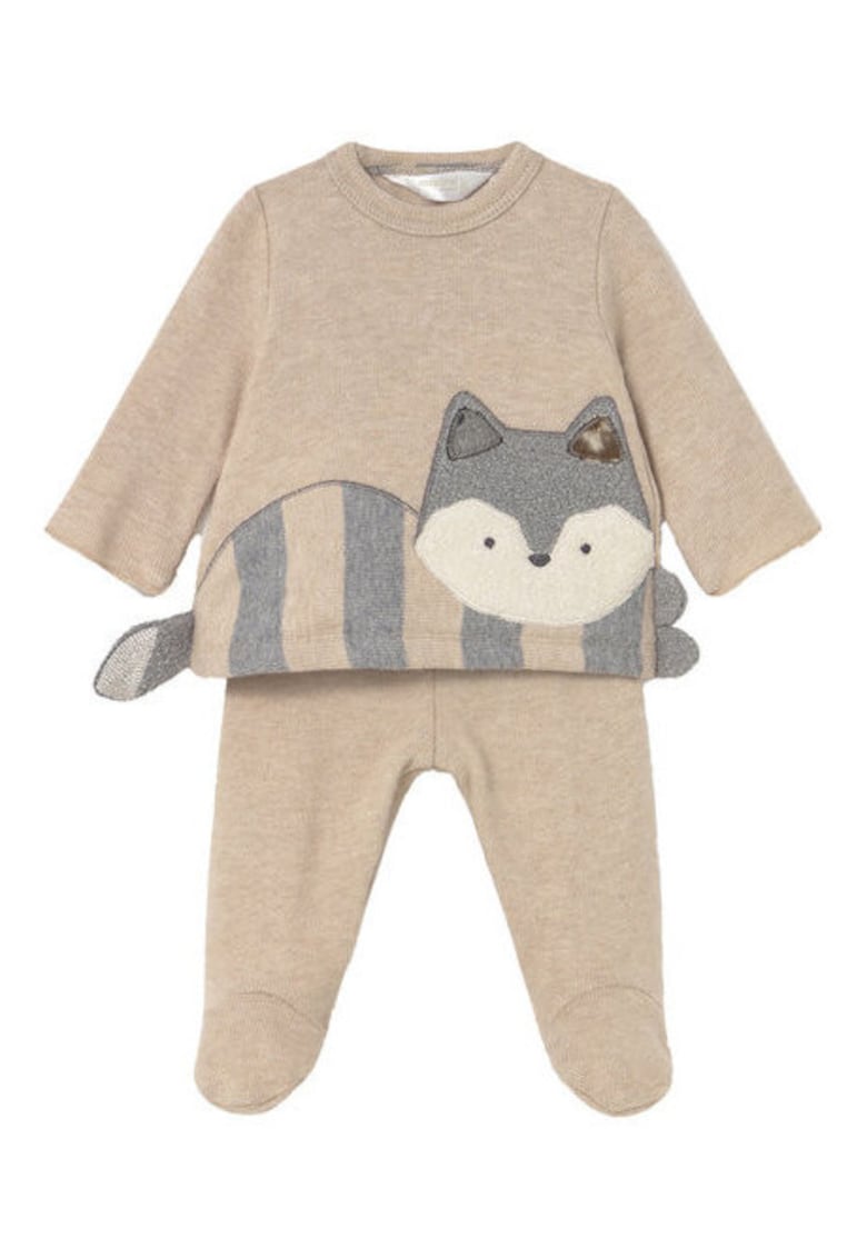Compleu pentru copii bluza si pantaloni - bej