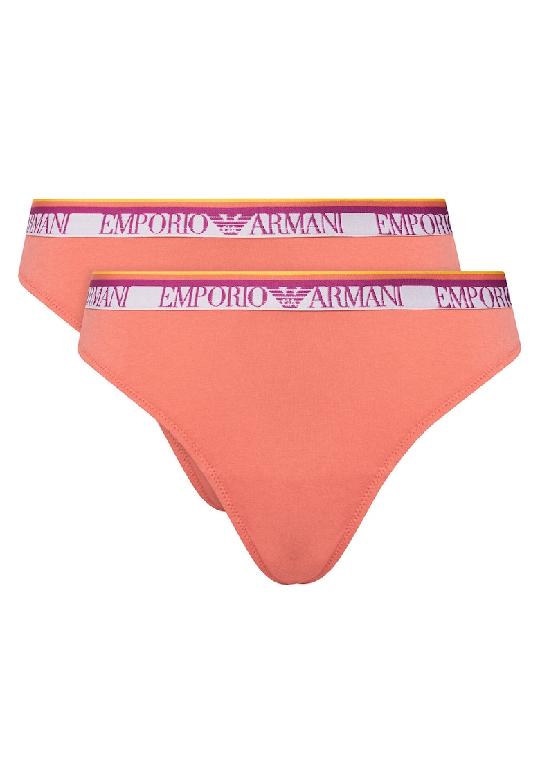 Set chiloti brazilieni de dama Emporio Armani - roz - lenjerie intima