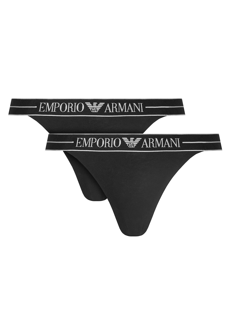 Set chiloti tanga dama negru - lenjerie intima