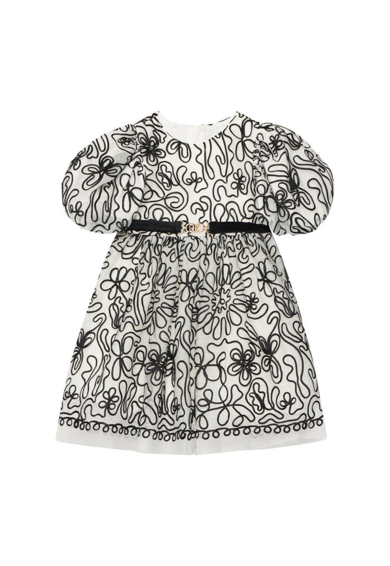 Rochie fete - Ecru/Negru