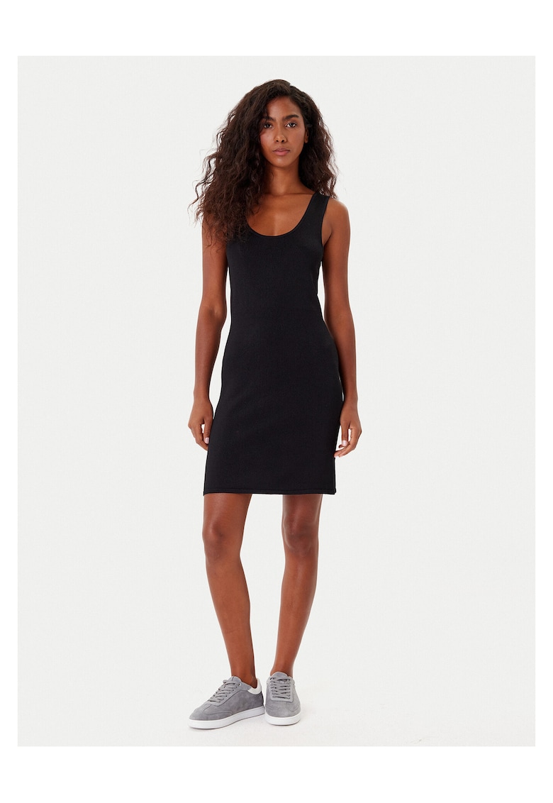 Rochie casual dama negru - din material confortabil