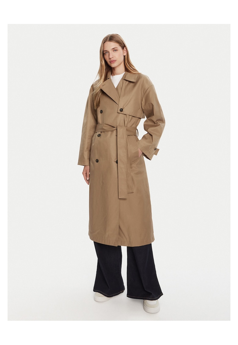 Trenci dama maro - palton elegant - material de calitate