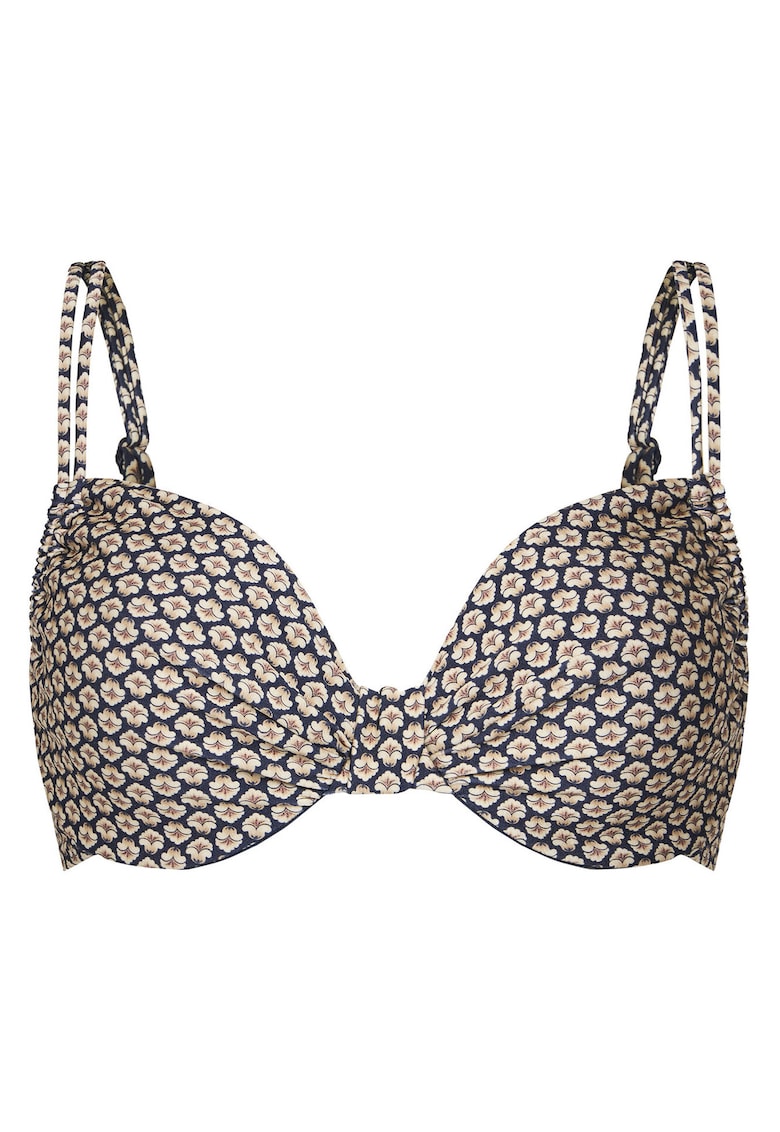 Sutien de baie dama - partea de sus bikini - bleumarin/bej -