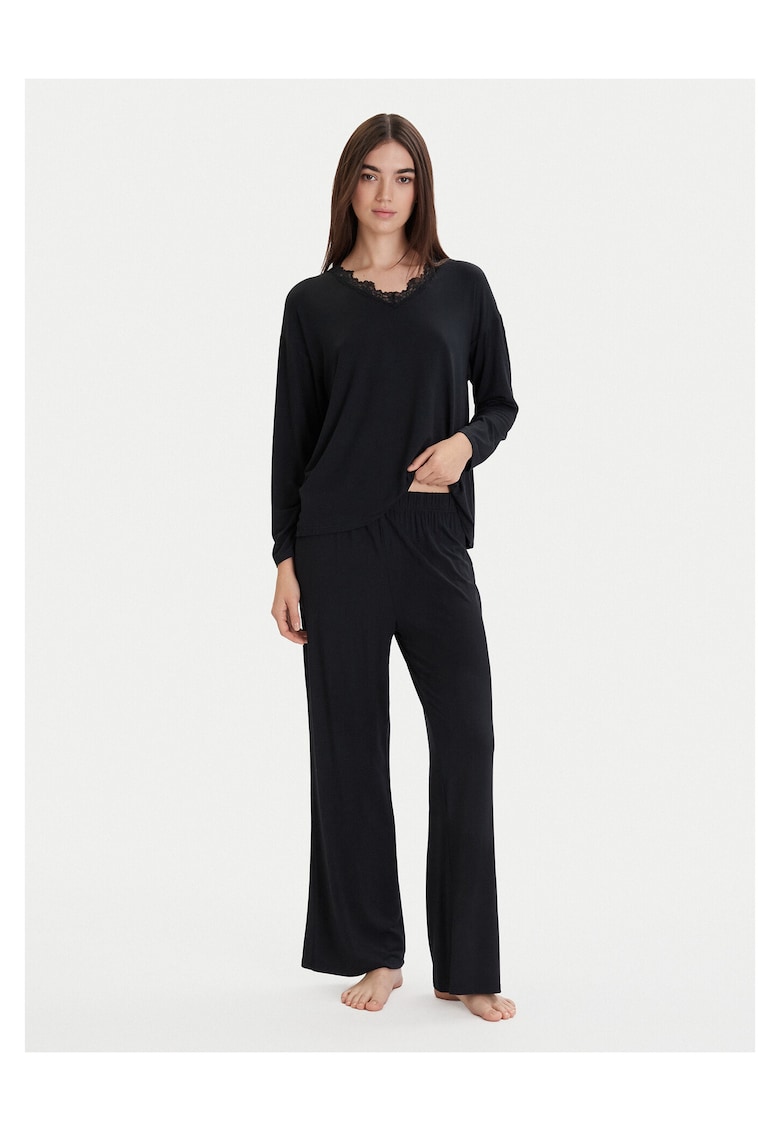 Pijamale dama negru - din material moale