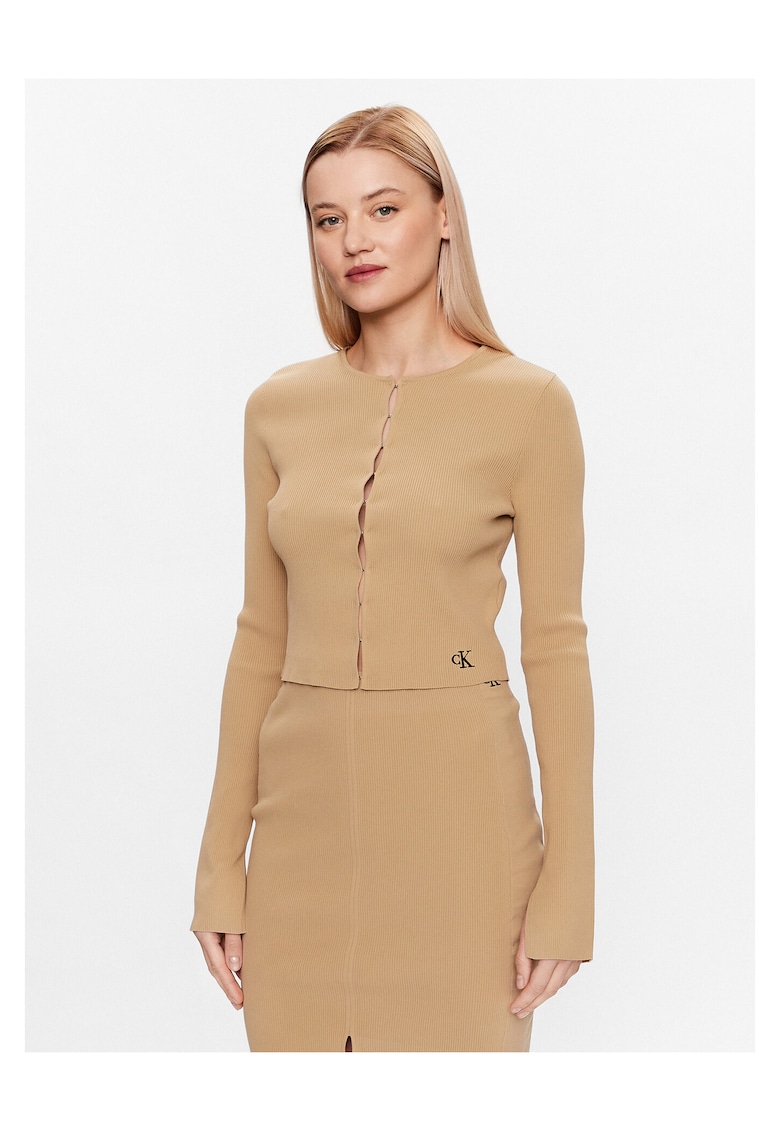 Cardigan dama bej - tricotat