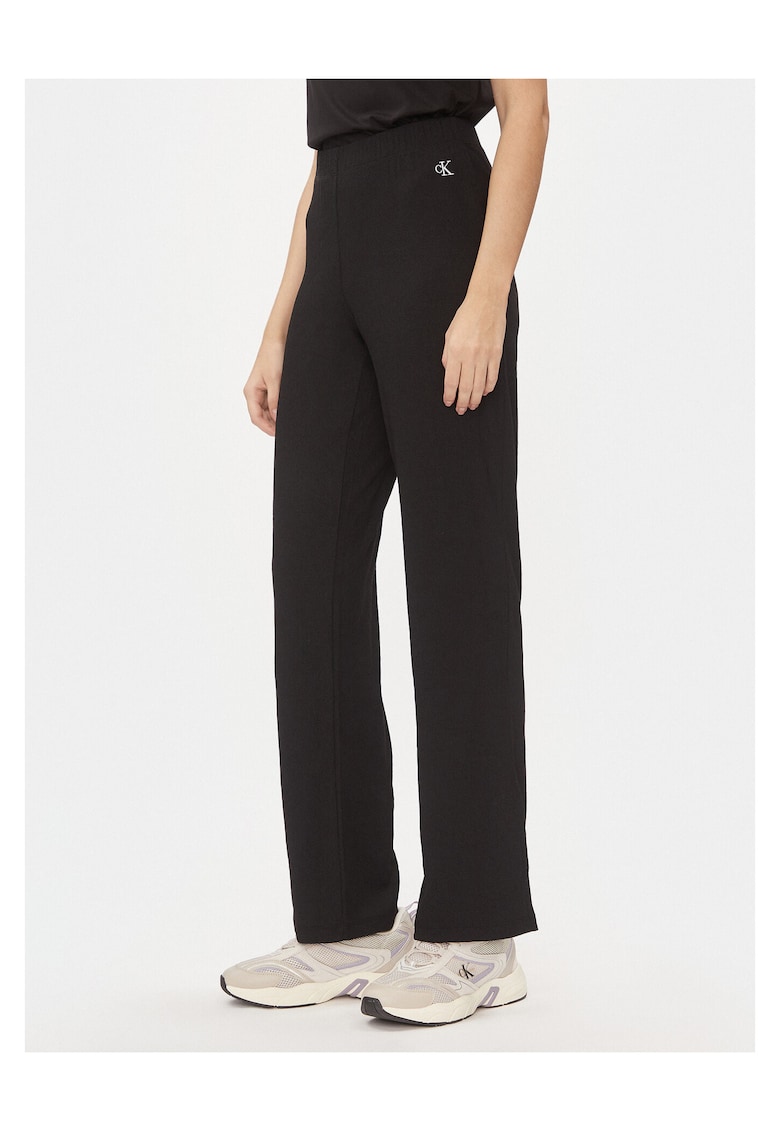 Pantaloni dama - tricot - negru