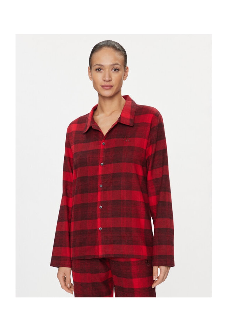 Camasa de pijama de dama rosu -