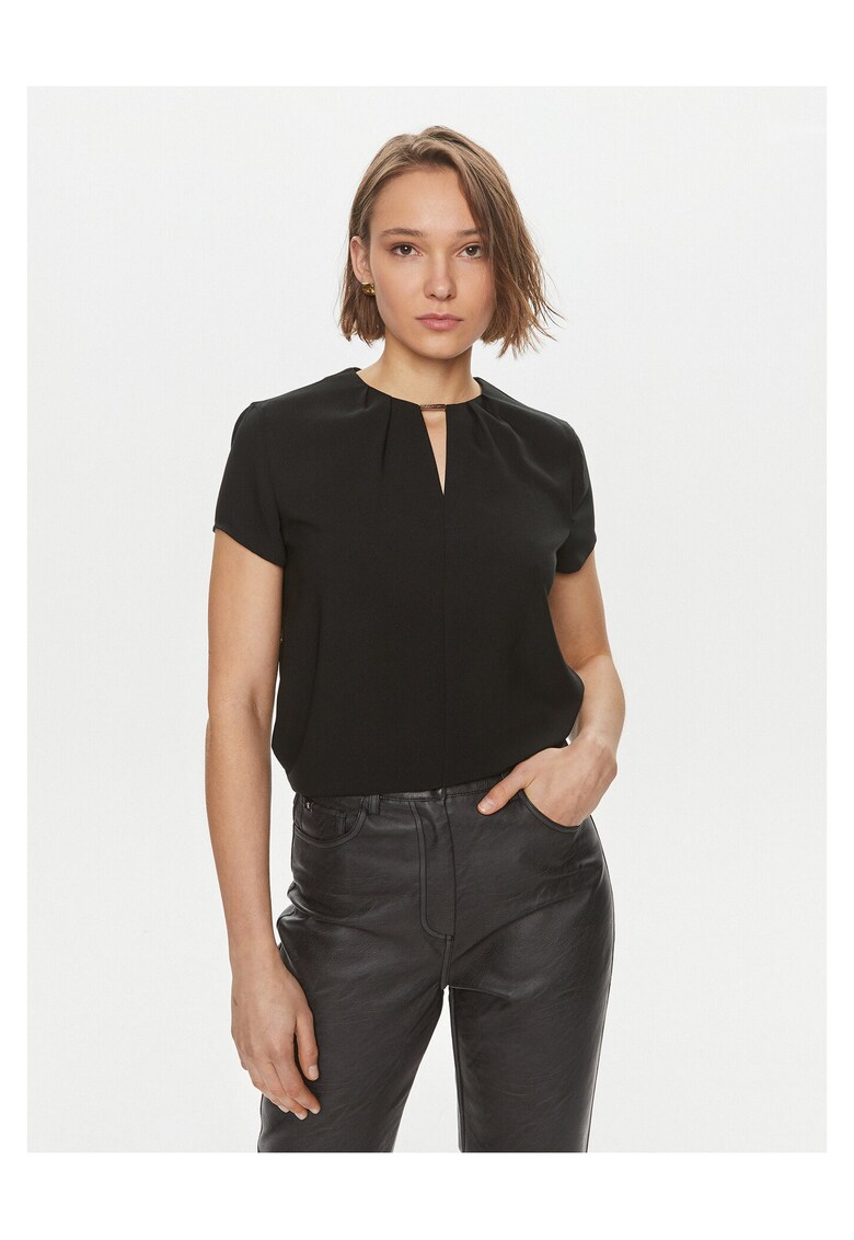 Bluza dama maneca scurta - negru -