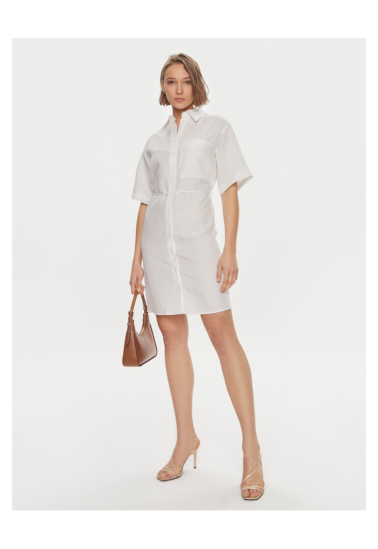 Rochie camasa de dama alb