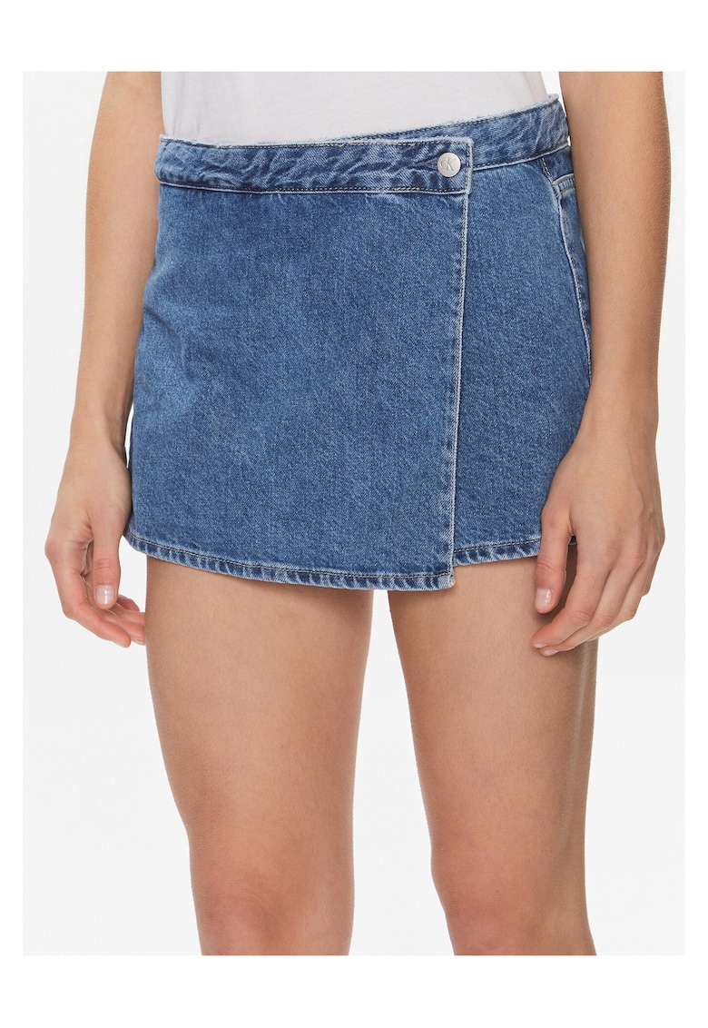 Pantaloni scurti denim dama albastru -