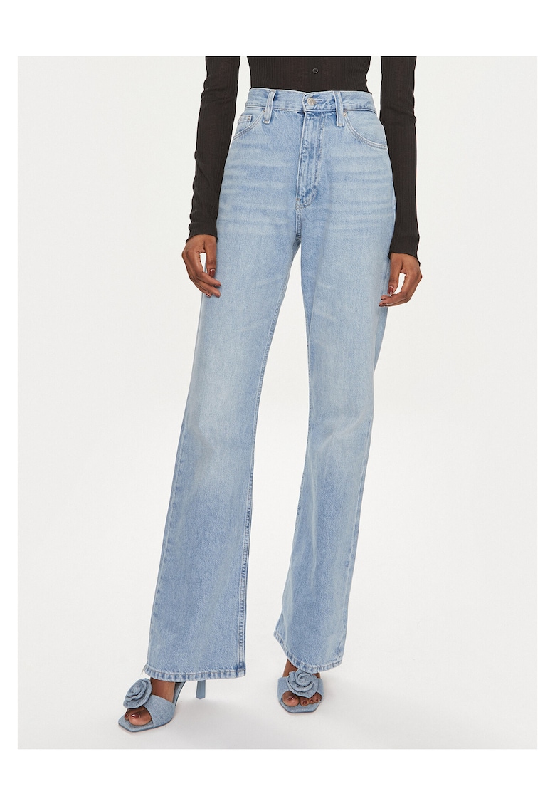 Blugi bootcut dama albastru