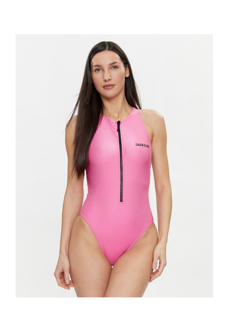 Costum de baie dama roz - elastic - intreg