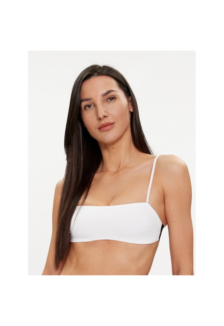 Bustiera top dama alb -