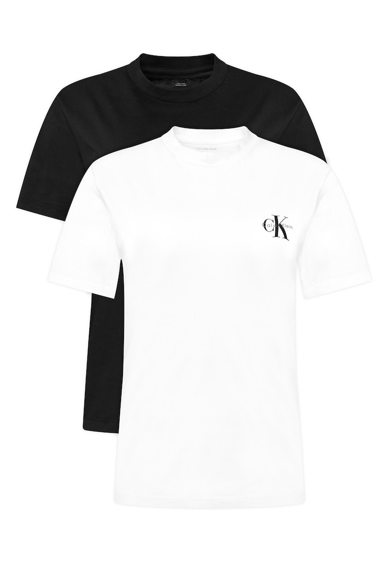 Set 2 tricouri dama - Negru/Alb -