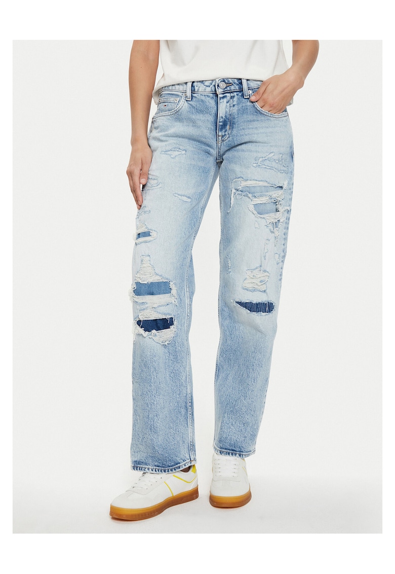 Blugi dama Model Straight Fit - Albastru