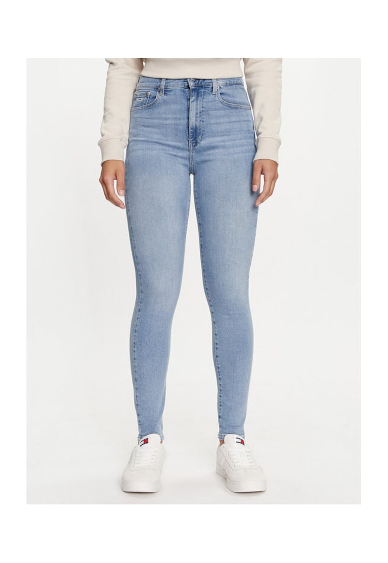 Blugi dama model skinny fit - albastru deschis