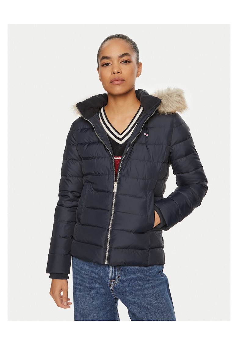 Geaca de puf pentru femei bleumarin -