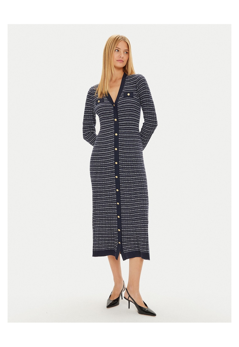 Rochie tricotata - bleumarin - femei