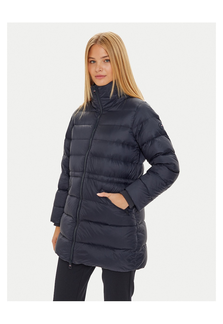 Geaca de puf dama bleumarin - fabricata din material usor -