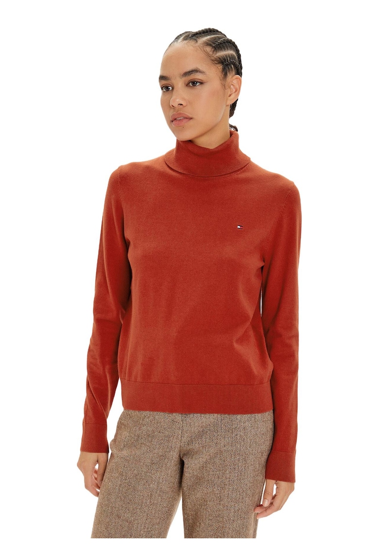 Pulover pentru dama rosu - bumbac -