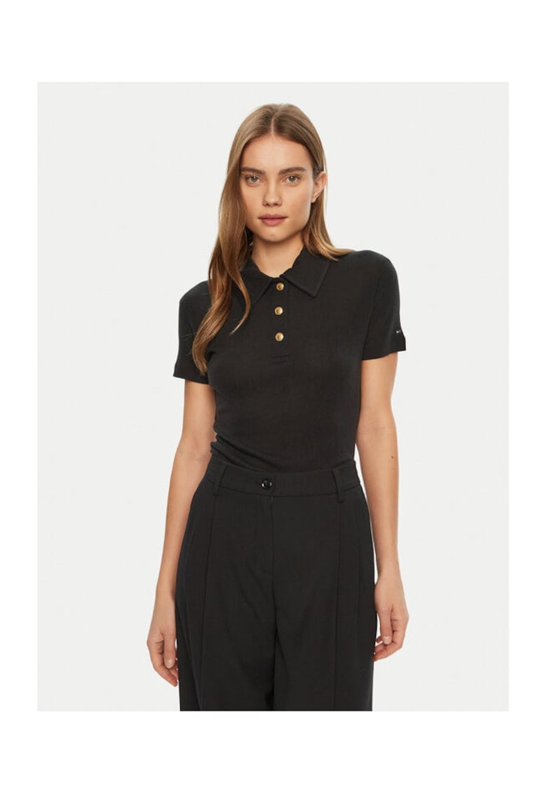 Tricou - Negru - Polo - Dama