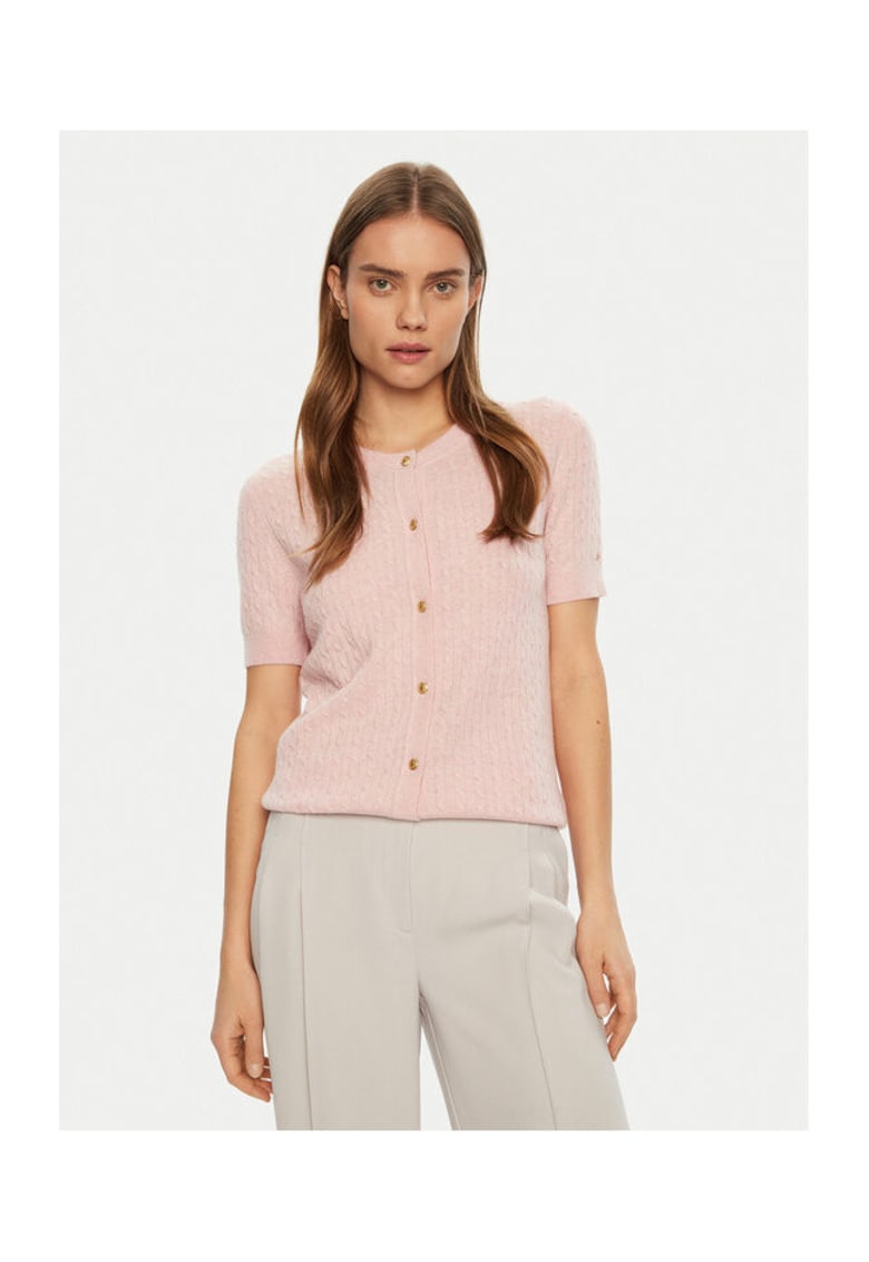 Cardigan dama roz - pulover