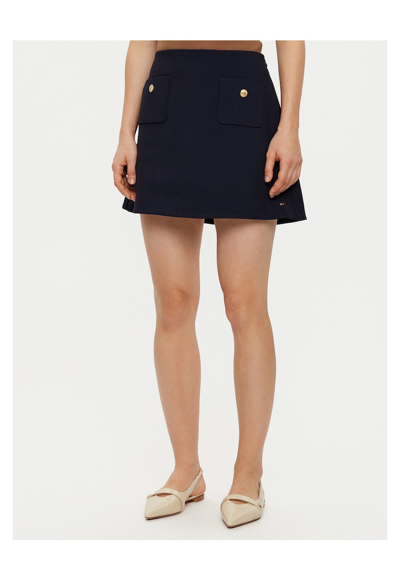 Fusta mini dama bleumarin inchis -
