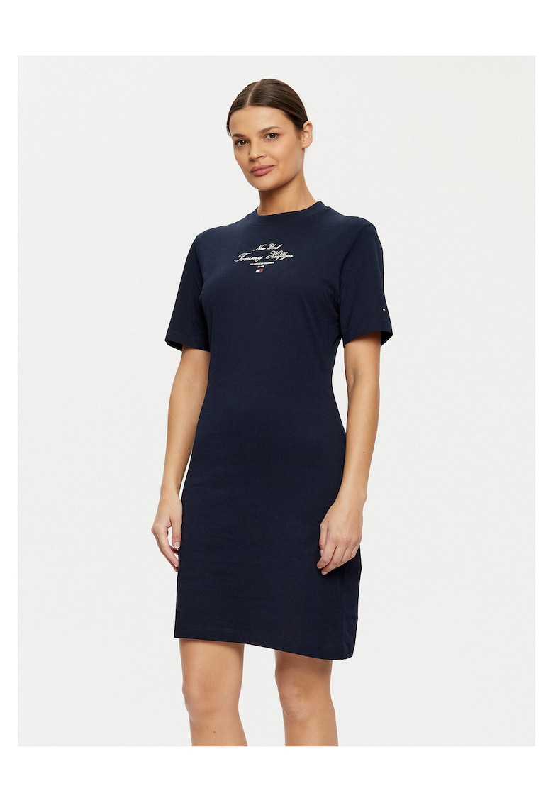 Rochie casual de dama bleumarin