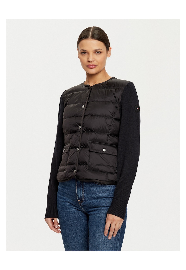 Geaca de puf dama negru - fabricata din material - Negru