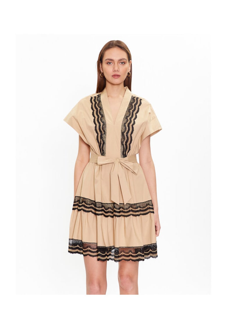 Rochie de vara bej - dungi negre