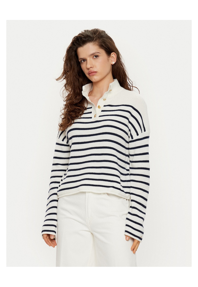 Pulover dama alb/negru