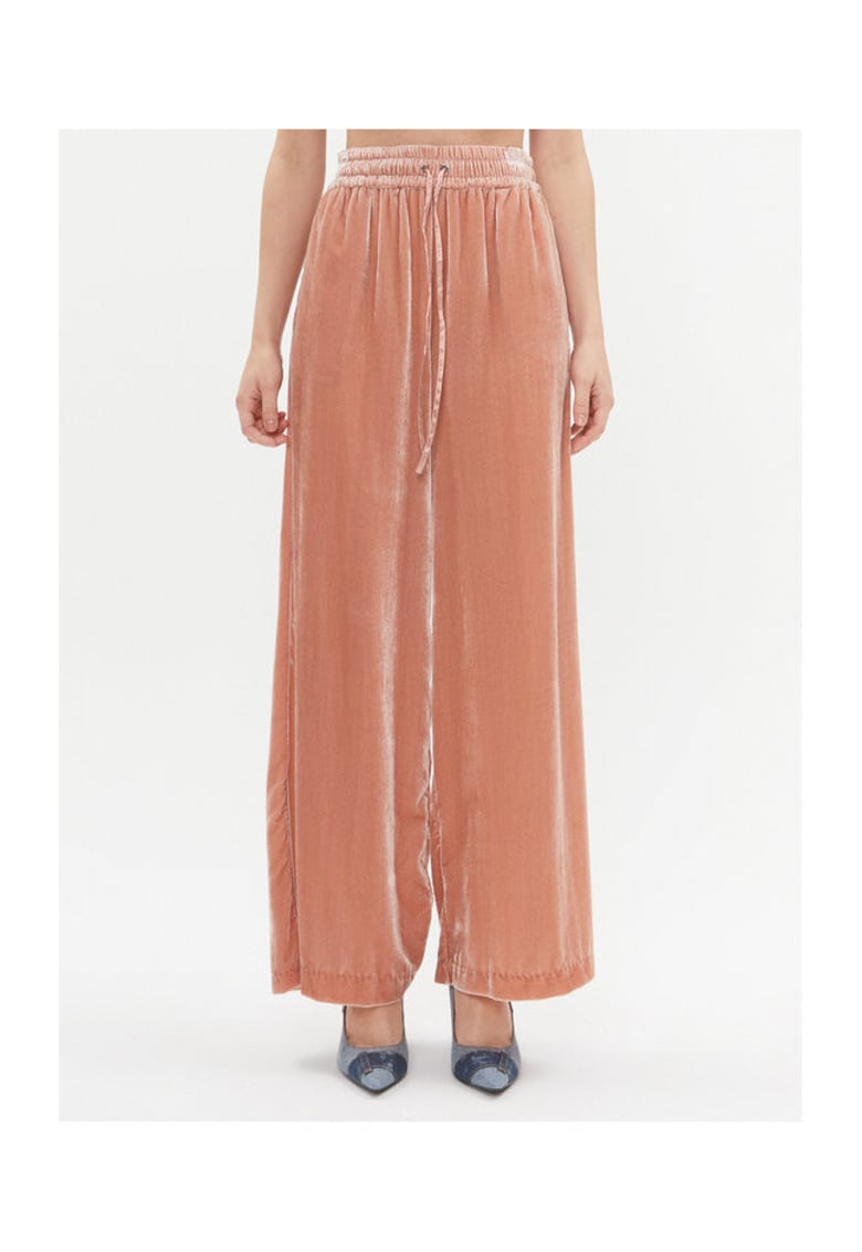 Pantaloni largi pentru dama - roz -